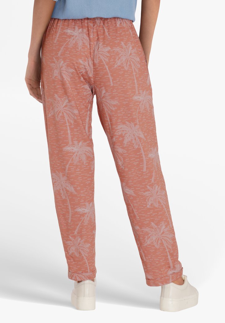 Roodbruine broek - straight fit van Geisha | | e5