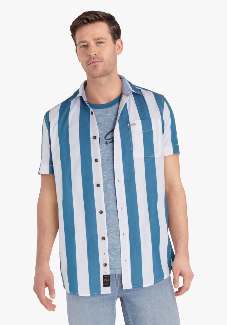 Chemise à rayures bleu et blanc - regular fit