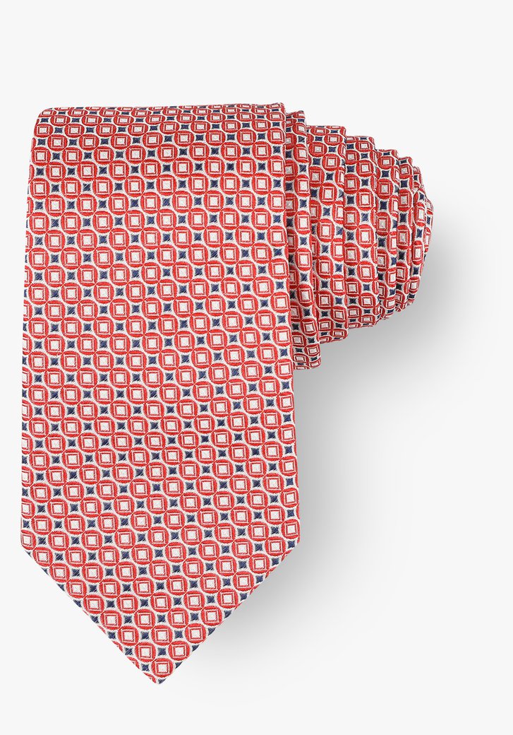 Cravate avec motif rouge-bleu