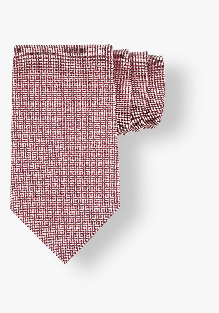 Cravate avec petit motif en rouge et bleu