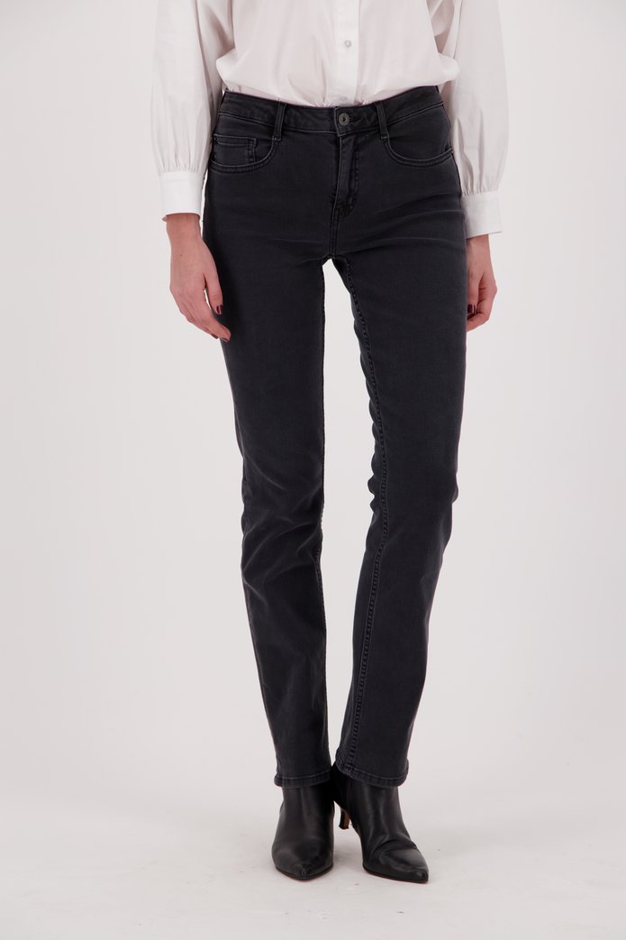 Donkergrijze jeans - Tammy - straight fit - L32