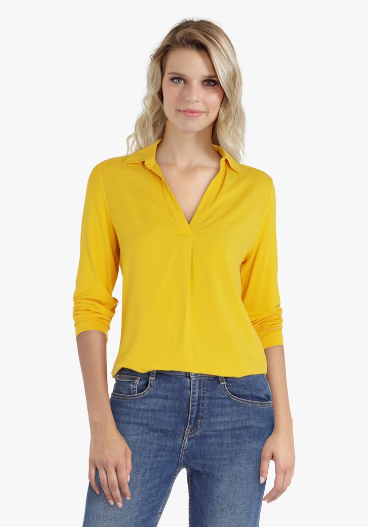 Gele blouse in viscose