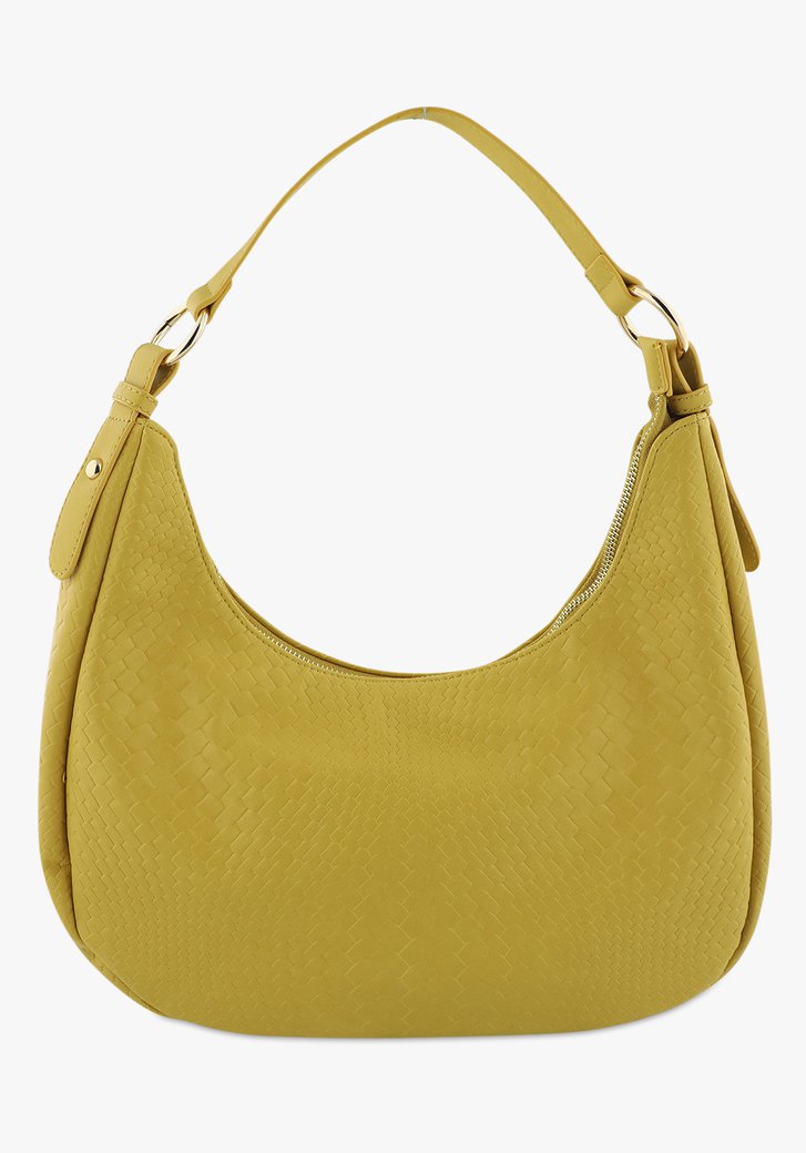 Gele handtas met opliggend motief Dames, merk: Modeno