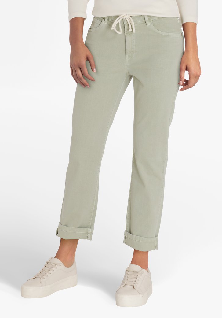 Groengrijze jeans - straight fit 