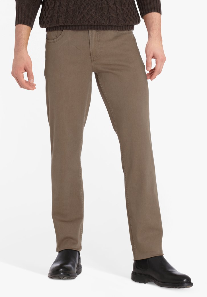 Kaki broek - regular fit van Ravøtt | | e5