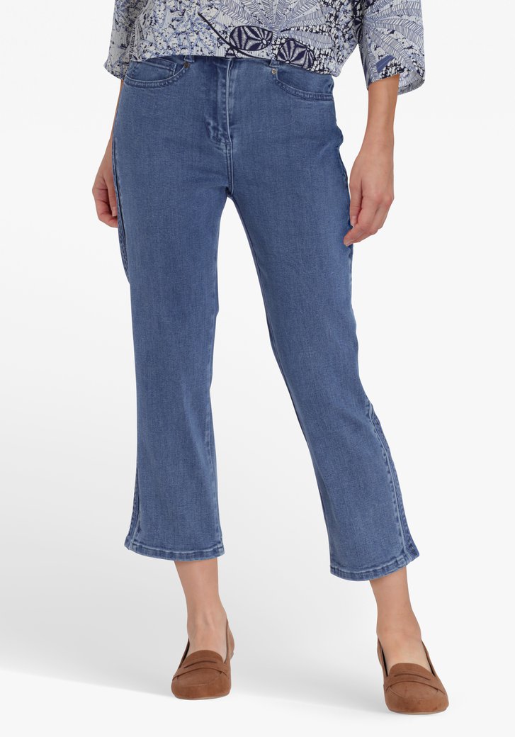 Mediumblauwe 7/8 jeans - mom fit