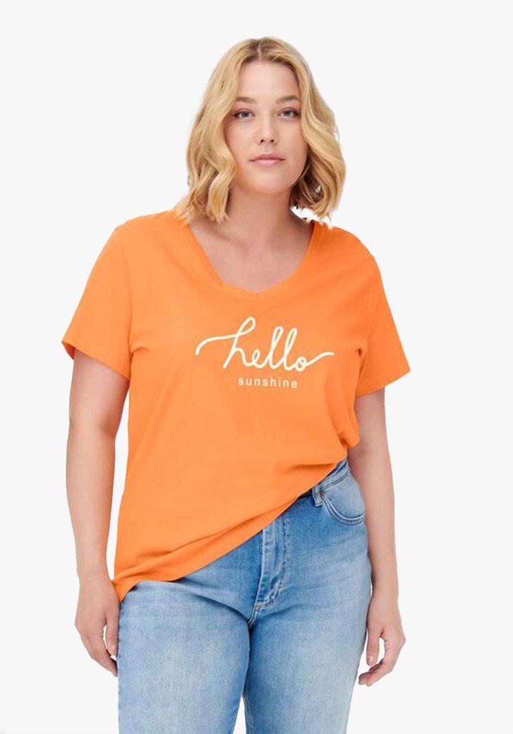 Oranje 'hello sunshine' T-shirt