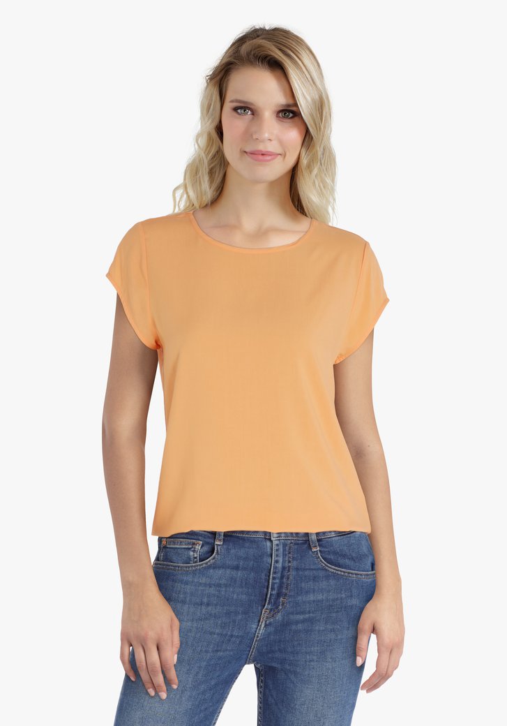 Oranje T-shirt in viscose