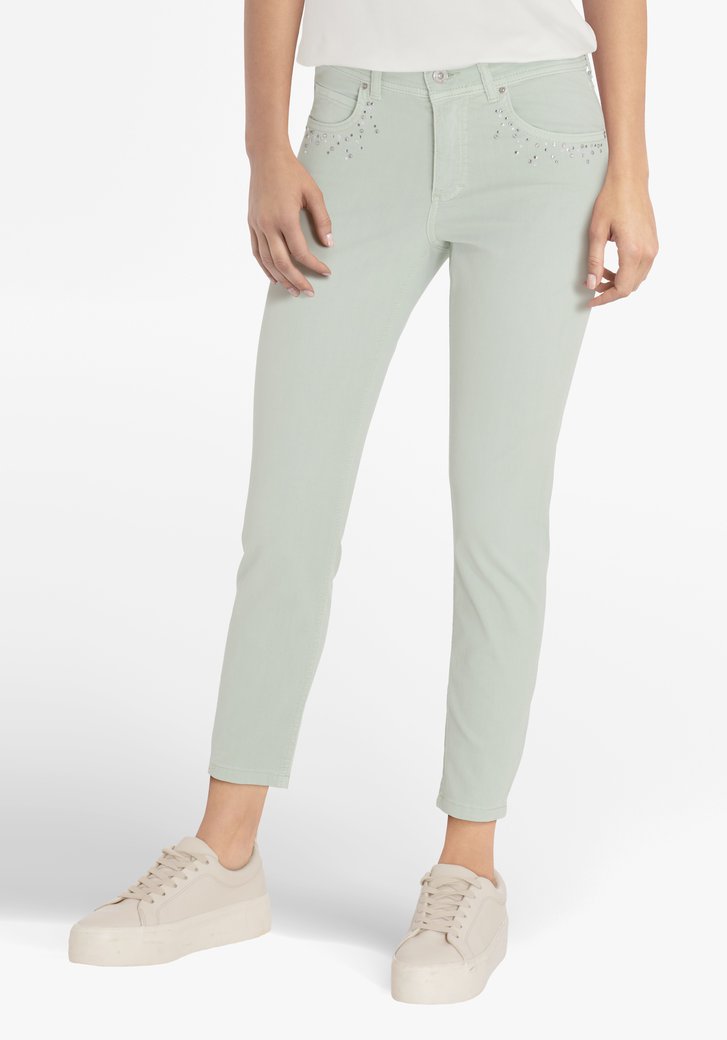 Pastelgroene jeans - slim fit