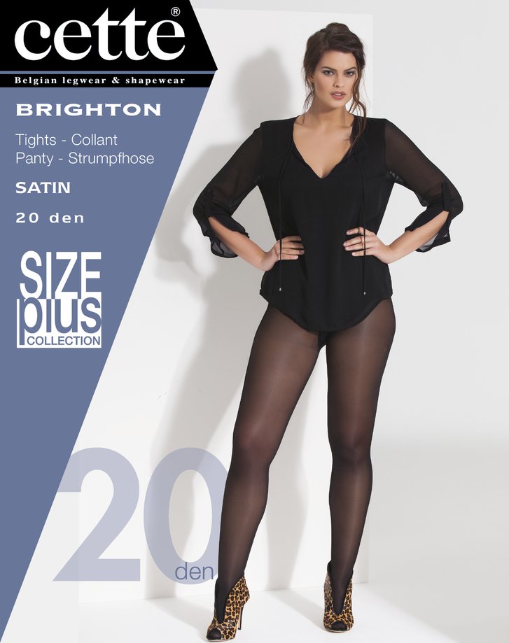 Taupe panty size plus Brighton - 20 den