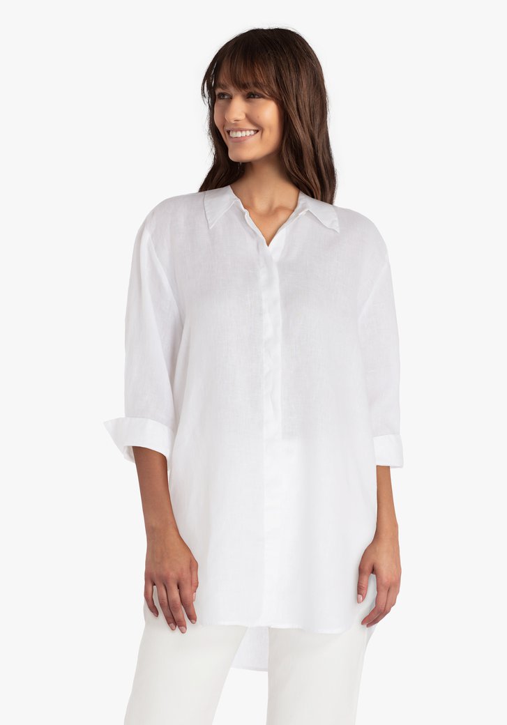 Witte linnen blouse 